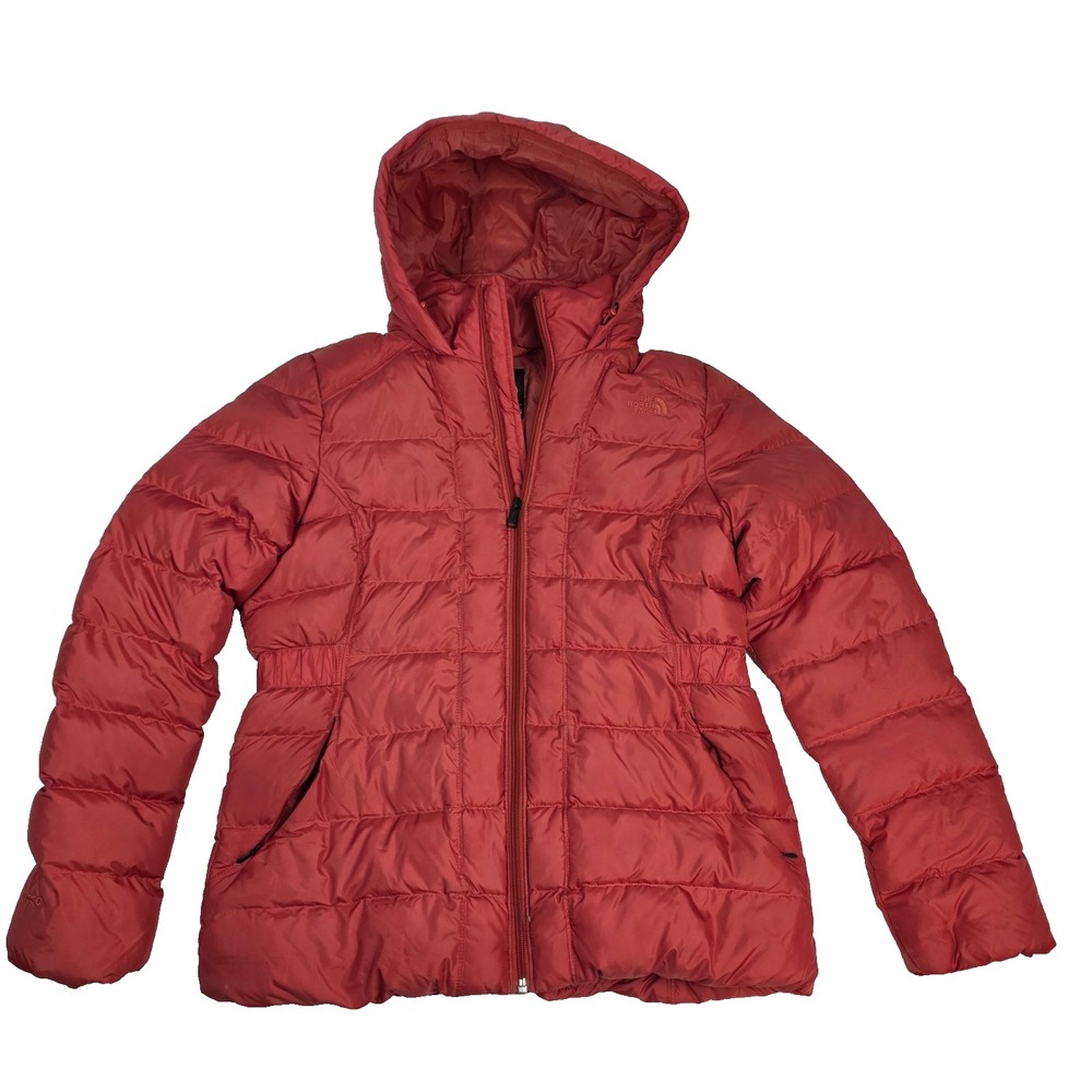 The North Face Women's Hooded Red Quilted Puffer Jacket